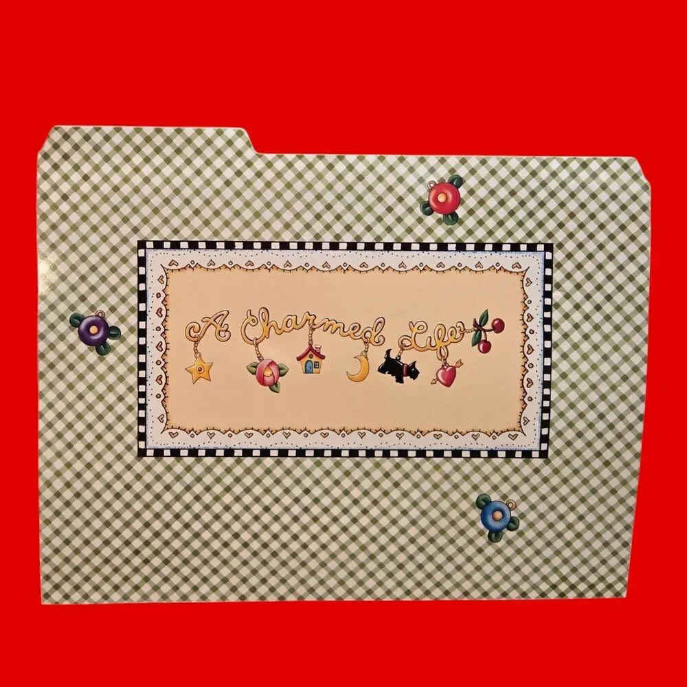 2004 Mary Engelbreit Charmed Life Y2K File Folders Vintage ME Princess Stickers